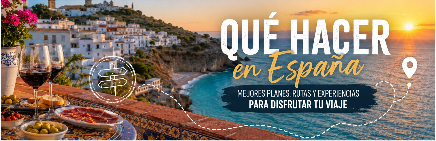 Mesa con tapas, jamón y vino, gastronomía típica española
