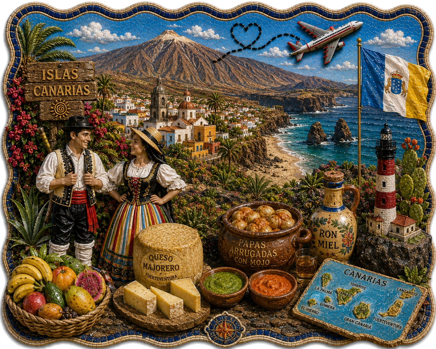 Islas Canarias — ilustración de sus símbolos