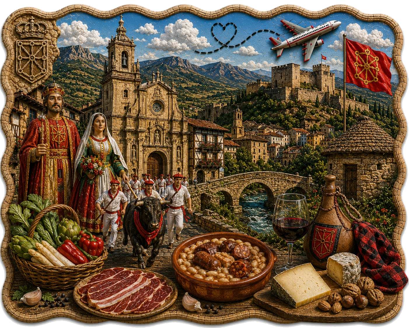 Navarra — ilustración de sus símbolos